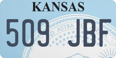 KS license plate 509JBF
