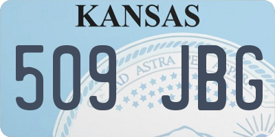 KS license plate 509JBG
