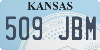 KS license plate 509JBM