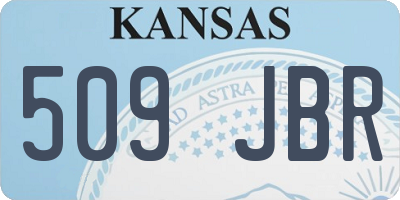 KS license plate 509JBR