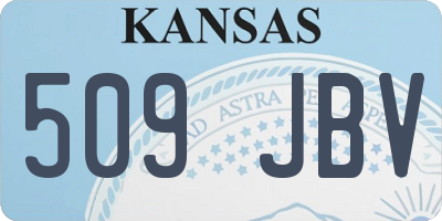 KS license plate 509JBV