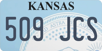 KS license plate 509JCS