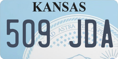 KS license plate 509JDA