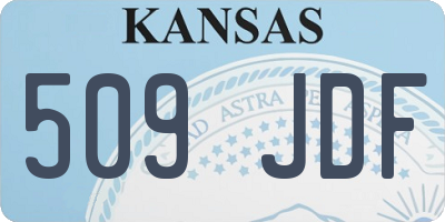 KS license plate 509JDF