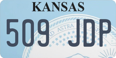 KS license plate 509JDP