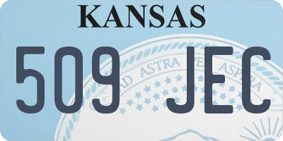 KS license plate 509JEC