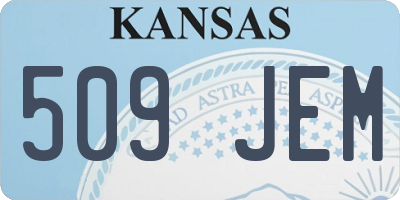 KS license plate 509JEM