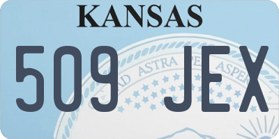 KS license plate 509JEX