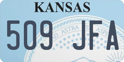 KS license plate 509JFA