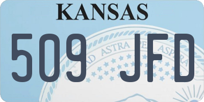 KS license plate 509JFD