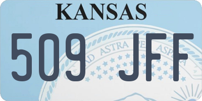 KS license plate 509JFF