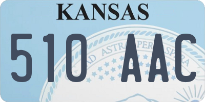 KS license plate 510AAC