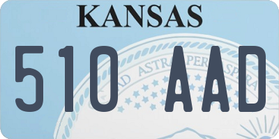 KS license plate 510AAD