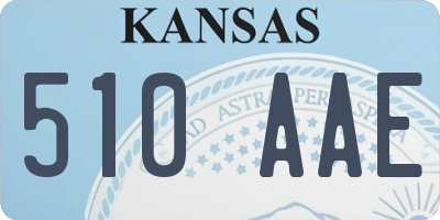 KS license plate 510AAE