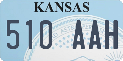 KS license plate 510AAH