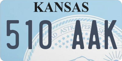 KS license plate 510AAK