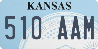 KS license plate 510AAM