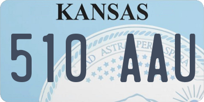 KS license plate 510AAU