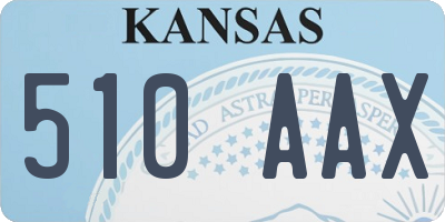 KS license plate 510AAX