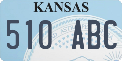 KS license plate 510ABC