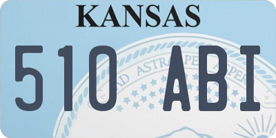 KS license plate 510ABI