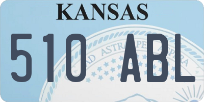 KS license plate 510ABL