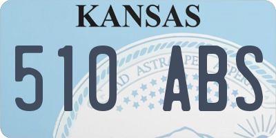 KS license plate 510ABS
