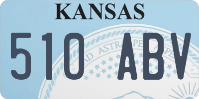 KS license plate 510ABV