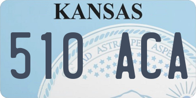 KS license plate 510ACA