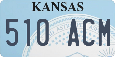 KS license plate 510ACM