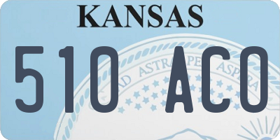 KS license plate 510ACO