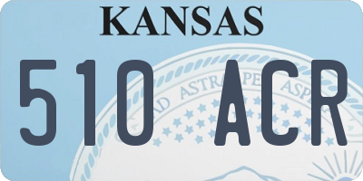 KS license plate 510ACR