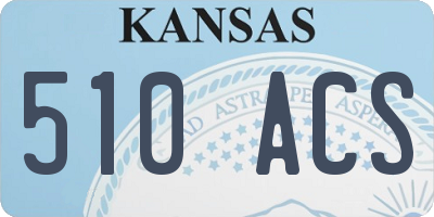 KS license plate 510ACS