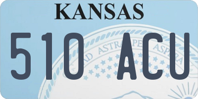 KS license plate 510ACU