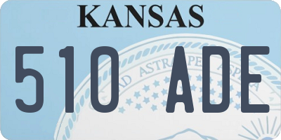 KS license plate 510ADE