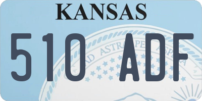 KS license plate 510ADF