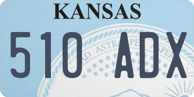 KS license plate 510ADX