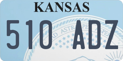 KS license plate 510ADZ