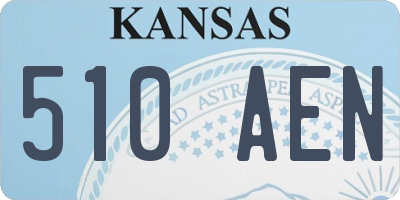 KS license plate 510AEN