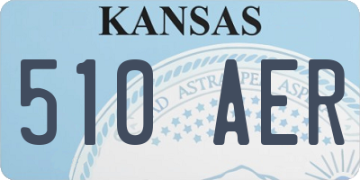 KS license plate 510AER