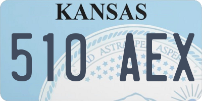 KS license plate 510AEX