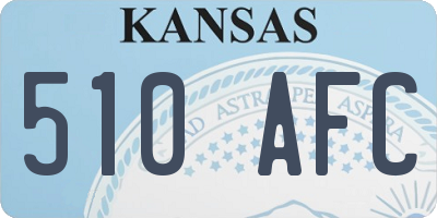 KS license plate 510AFC