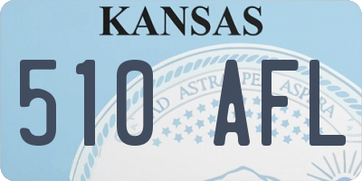 KS license plate 510AFL