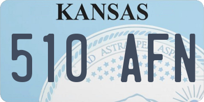 KS license plate 510AFN