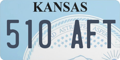 KS license plate 510AFT