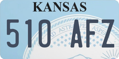 KS license plate 510AFZ
