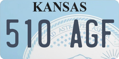 KS license plate 510AGF