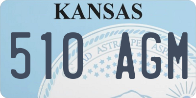 KS license plate 510AGM