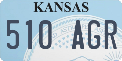 KS license plate 510AGR