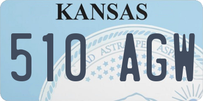 KS license plate 510AGW